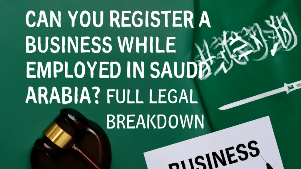 Employed worker in Saudi Arabia checking if they can legally start a business